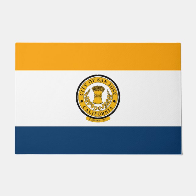 City Flag of San José (California) Doormat (Front)