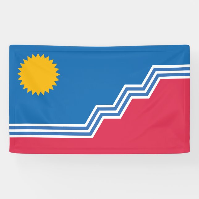 City Flag of Sioux Falls (South Dakota) Banner (Horizontal)