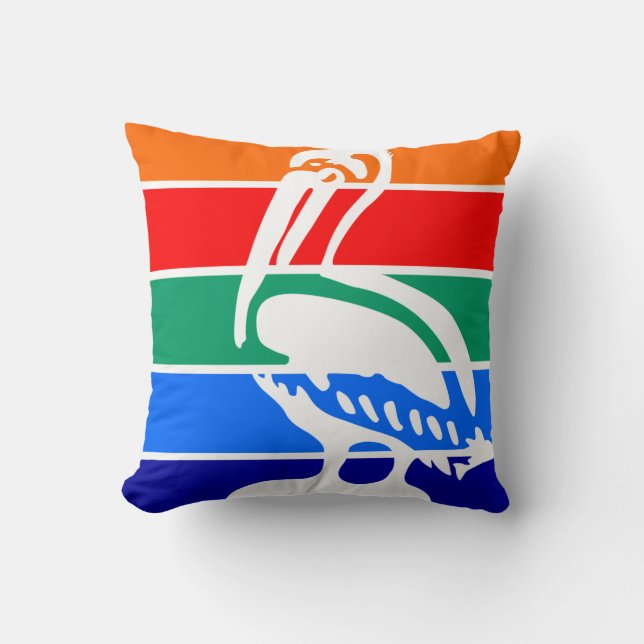 City Flag of St. Petersburg (Florida) Throw Pillow (Front)