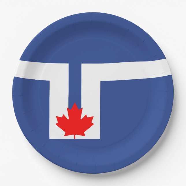 City Flag of Toronto (Canada) Paper Plate (Front)