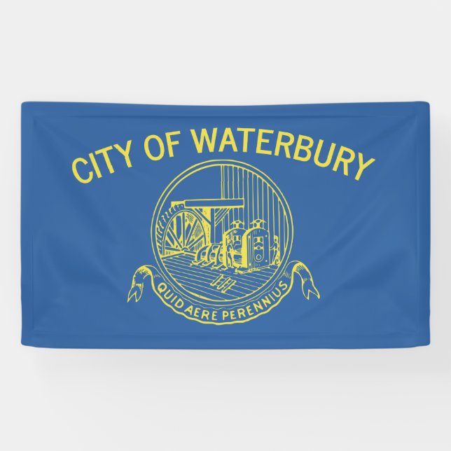 City Flag of Waterbury (Connecticut) Banner (Horizontal)