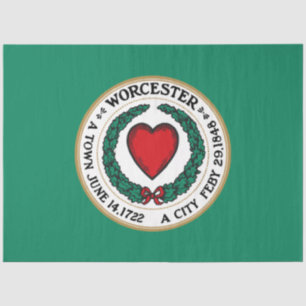 City Flag of Worcester (Massachusetts) Tissue Paper