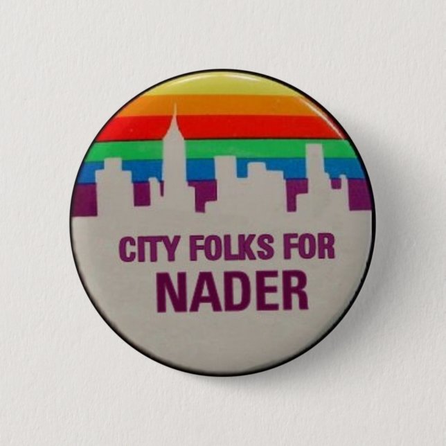 City Folks for Nader 2 Inch Round Button (Front)