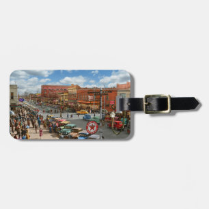 City - Gadsden, AL- Christmas shopping crowds 1941 Luggage Tag