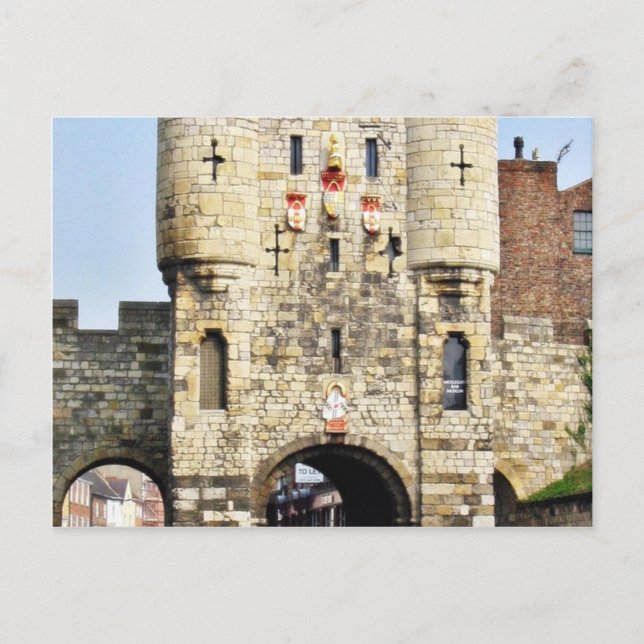 City Gate In York In North Yorkshire Postcard (Front)