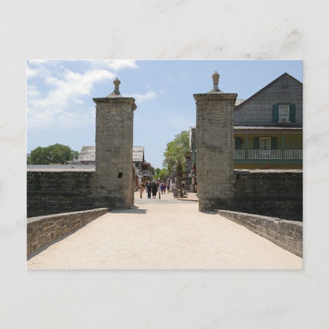 City Gate Saint Augustine Florida Postcard (Front)