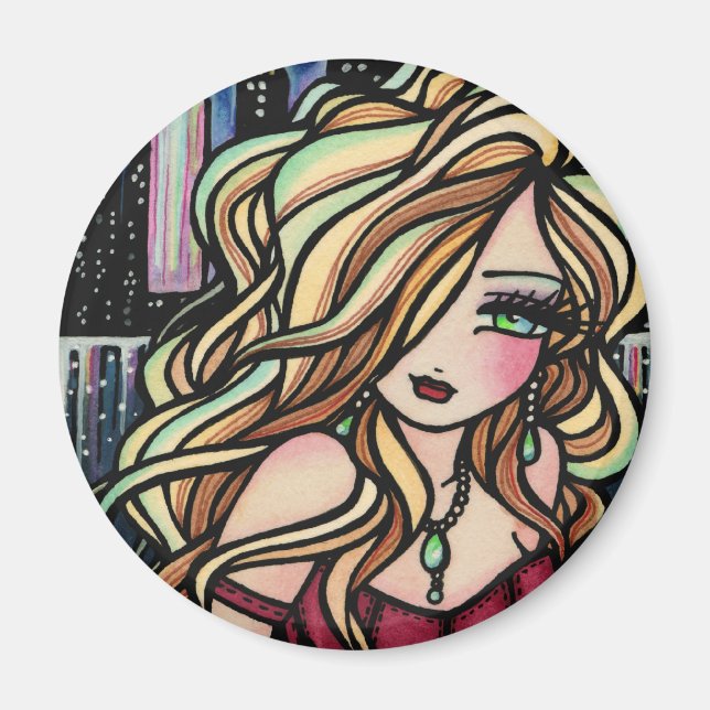 "City Girl" Mermaid Magnet (Front)