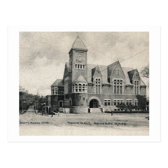 City Hall, Amherst, Massachusetts Vintage Postcard