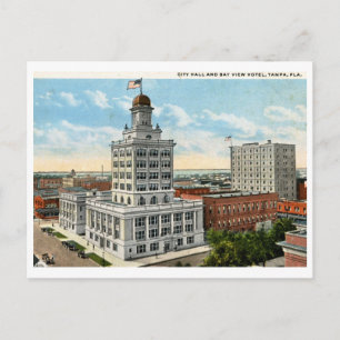 City Hall and View of Tampa, 1923 Vintage Postcard