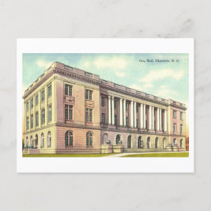 City Hall in Charlotte, North Carolina, Vintage Postcard