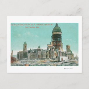 City Hall in Ruins After 1906 Fire Postcard
