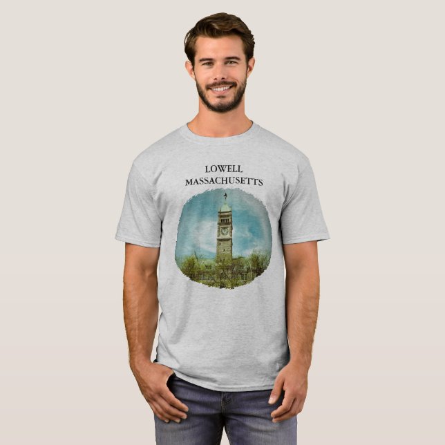 CITY HALL LOWELL MASSACHUSETTS T-SHIRT (Front Full)