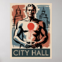 City Hall Manhattan Classical Statue Civic Art