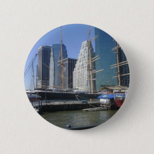 City Harbour Boats 2 Inch Round Button