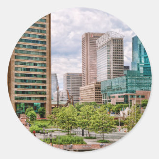 City - Harbour Place - Baltimore World Trade Centr Classic Round Sticker