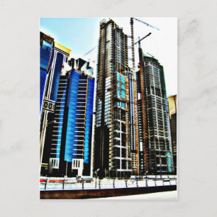 City in progress no4 postcard