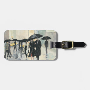 City in the Rain Luggage Tag