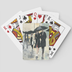 City in the Rain Playing Cards