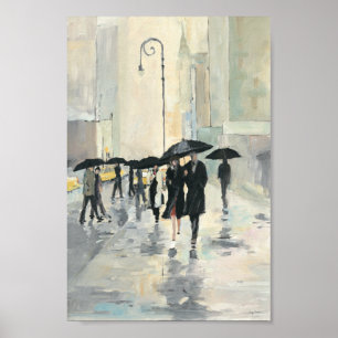 City in the Rain Poster