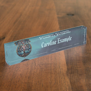 City in the shadow of the luxurious tree of life. nameplate