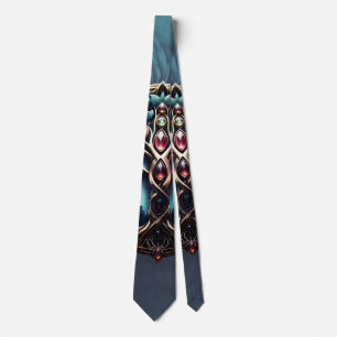 City in the shadow of the luxurious tree of life. tie