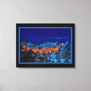 City In Winter Night Canvas Print