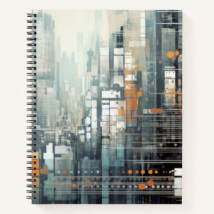 City Landscape Art Decor Paint Mosaic Notebook