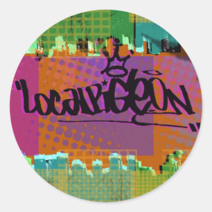 City Landscape Classic Round Sticker