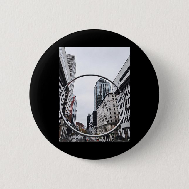 City Landscape Montreal Sticker  2 Inch Round Button (Front)
