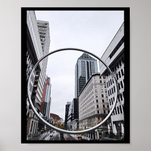 City Landscape Montreal Sticker Poster