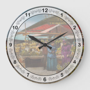 City - Lexington market, Baltimore, Maryland 1890 Large Clock