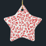 City Life Jazz Star Ornamet Ceramic Ornament<br><div class="desc">from original tile artwork and ink drawings by JasonMessingerART.com</div>