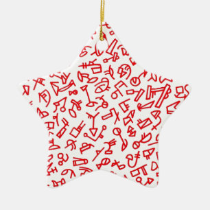 City Life Jazz Star Ornamet Ceramic Ornament