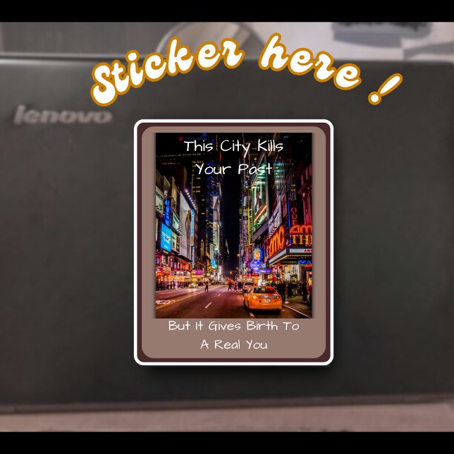 City Life Quote vinyl Sticker Reinvent Yourself  (Creator Uploaded)