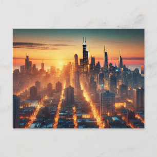 City Lights Awakening Postcard