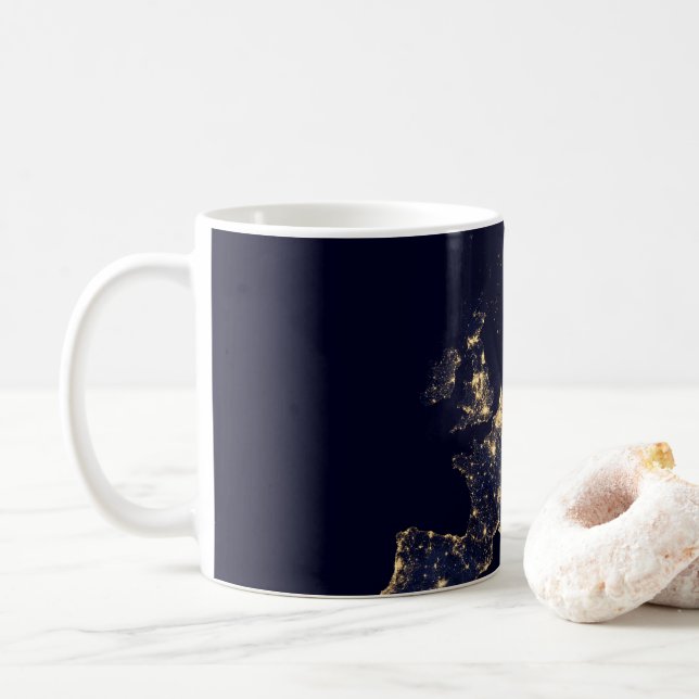 City Lights In Several European And Nordic Cities. Coffee Mug (With Donut)