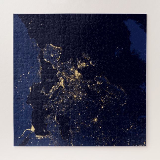 City Lights In Several European And Nordic Cities. Jigsaw Puzzle (Horizontal)