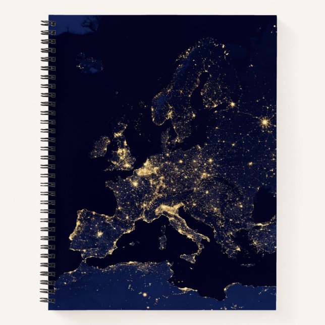 City Lights In Several European And Nordic Cities. Notebook (Front)