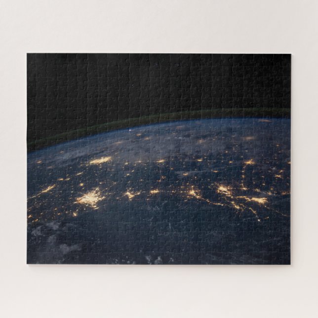 City Lights Of The Southern United States. Jigsaw Puzzle (Horizontal)