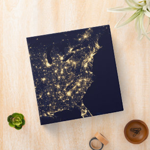 City Lights Of The United States At Night. Binder