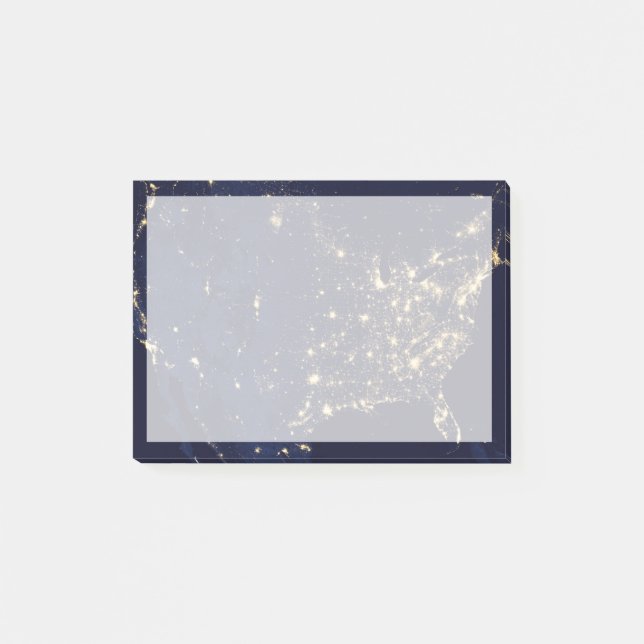 City Lights Of The United States At Night. Post-it Notes (Front)