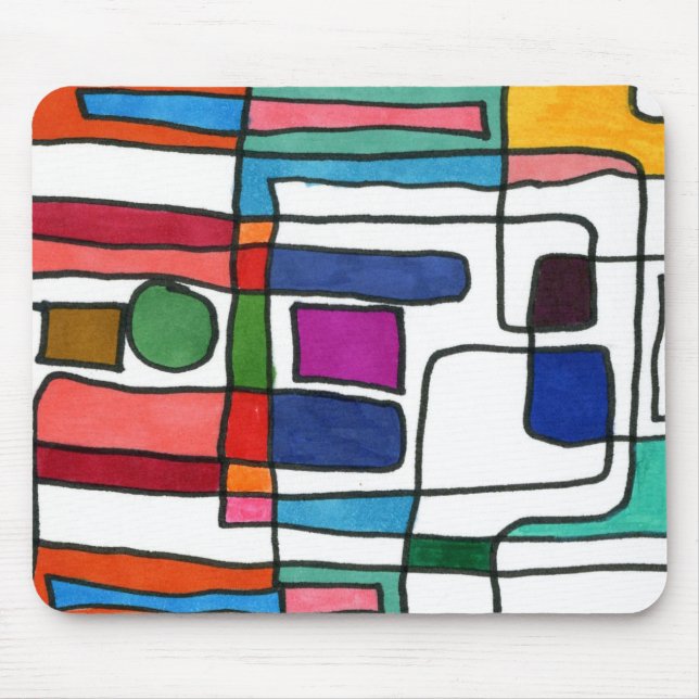 "City Map" Abstract Design Mousepad (Front)