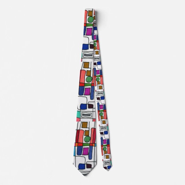 "City Map" Abstract Design Tie (Front)
