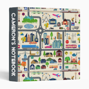 City Map Pattern Binder