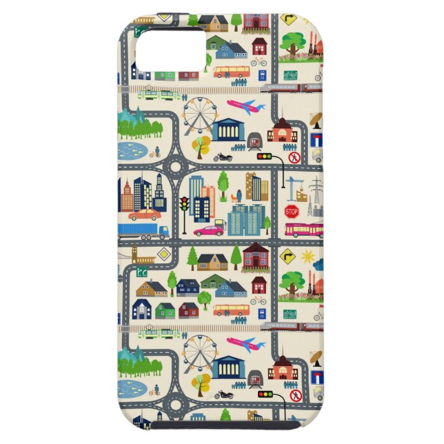 City Map Pattern Case-Mate iPhone Case (Back)
