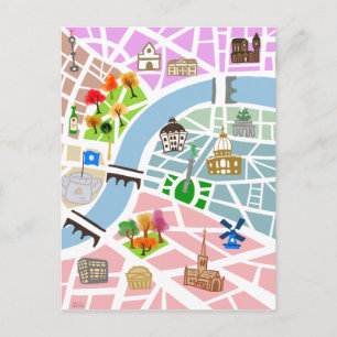 City Map Postcard