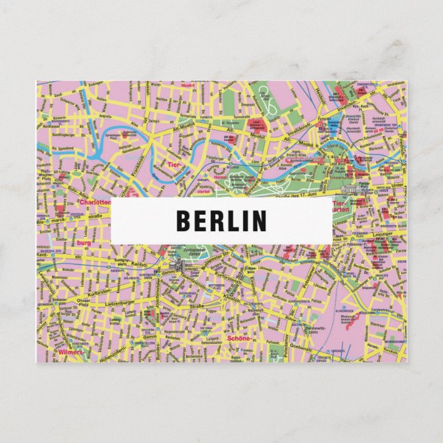 CITY MAP POSTCARDS ♥ Berlin (Front)