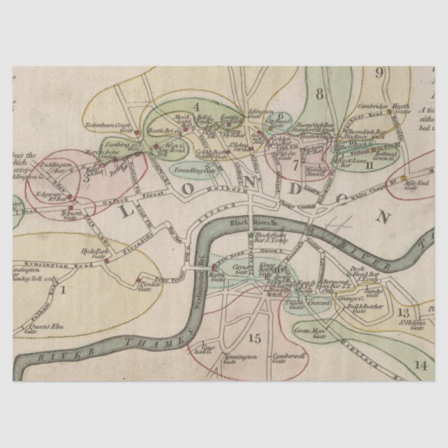 City Map Series Design 8 Tissue Paper (Front)