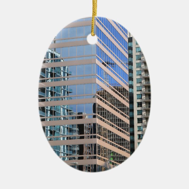 City Modern Architecture Ceramic Ornament (Front)