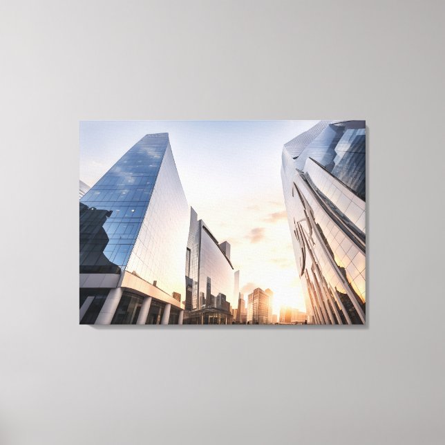 City modern business centre canvas print (Front)
